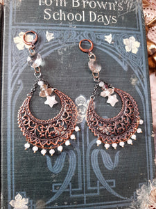 Moonstone fringe earrings