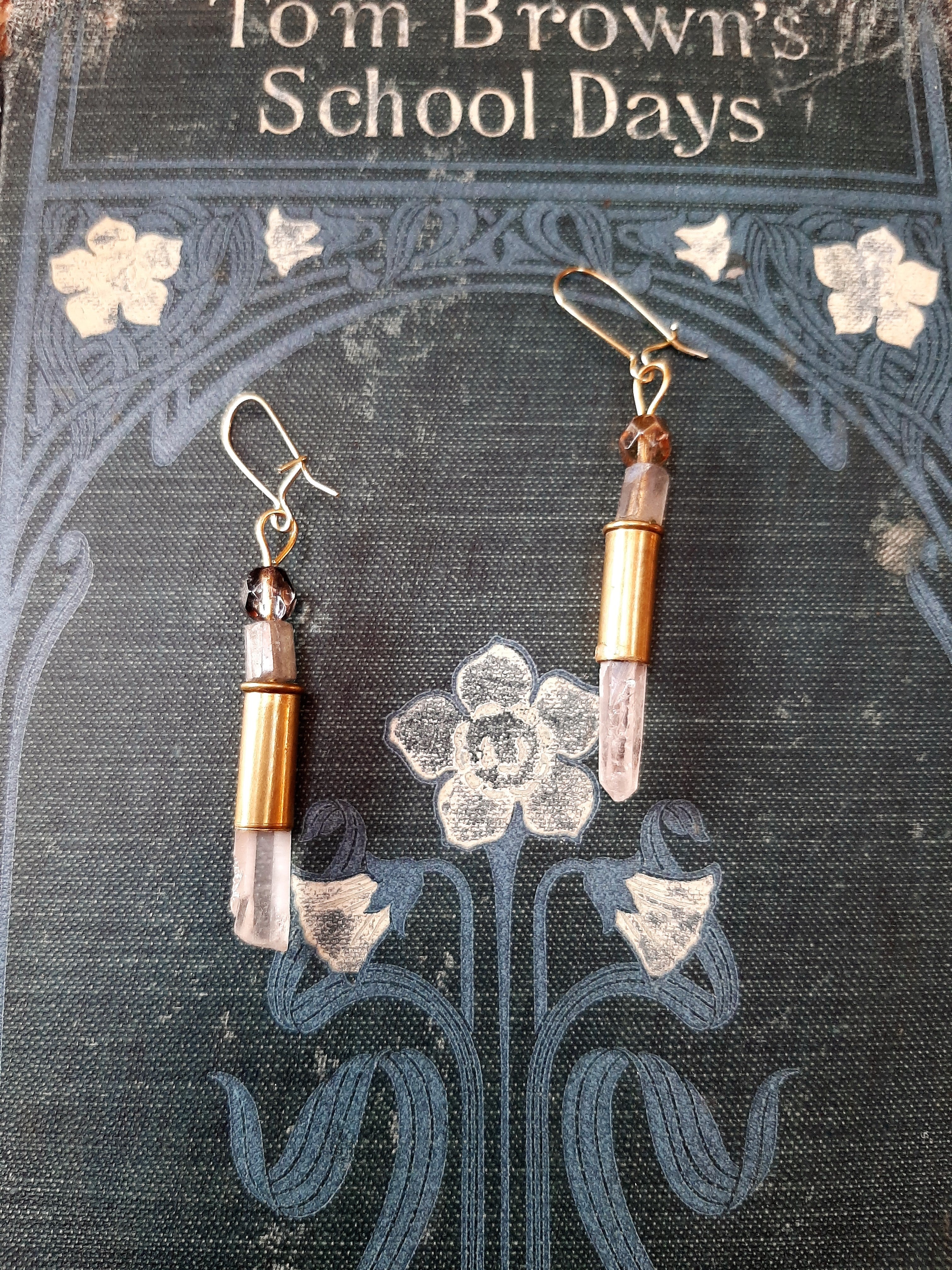 Crystal bullet earrings