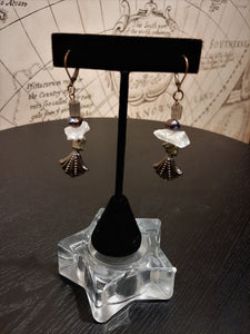 Aura quartz deco earrings