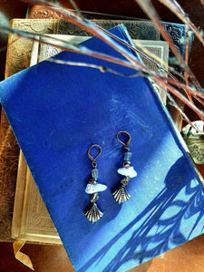 Aura quartz deco earrings